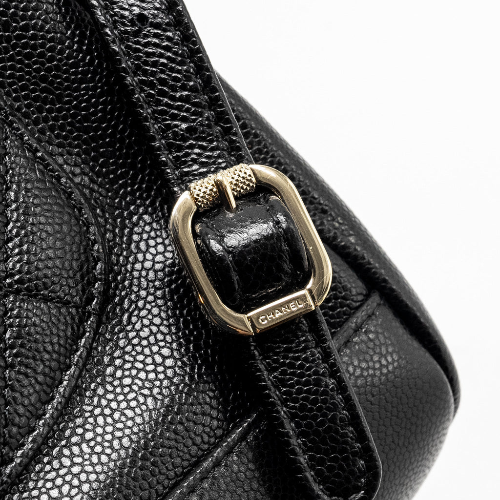 Chanel Affinity Backpack Caviar Black L (Microchip)