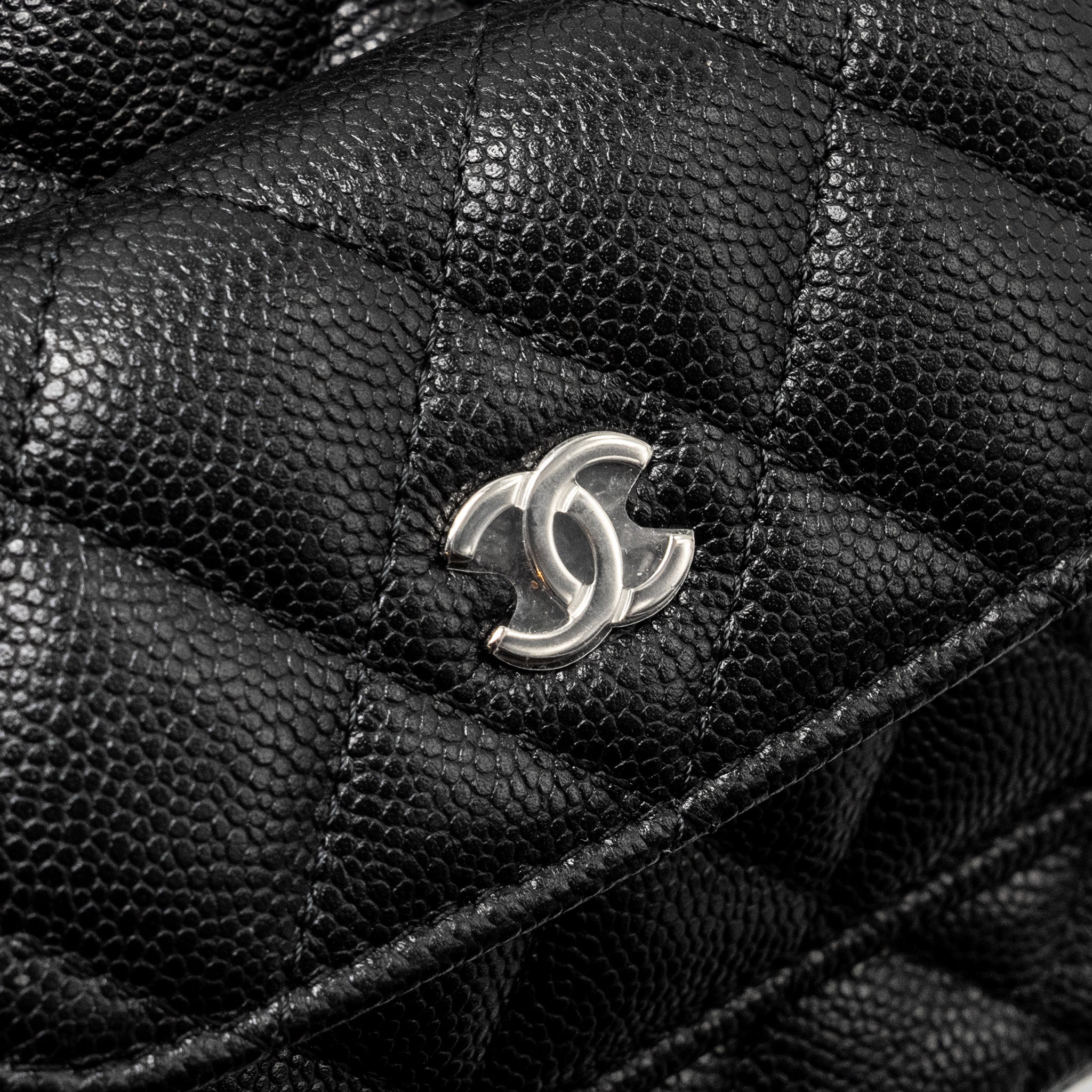 Chanel 24P Mini Backpack/Crossbody Bag Caviar Black  (Microchip)