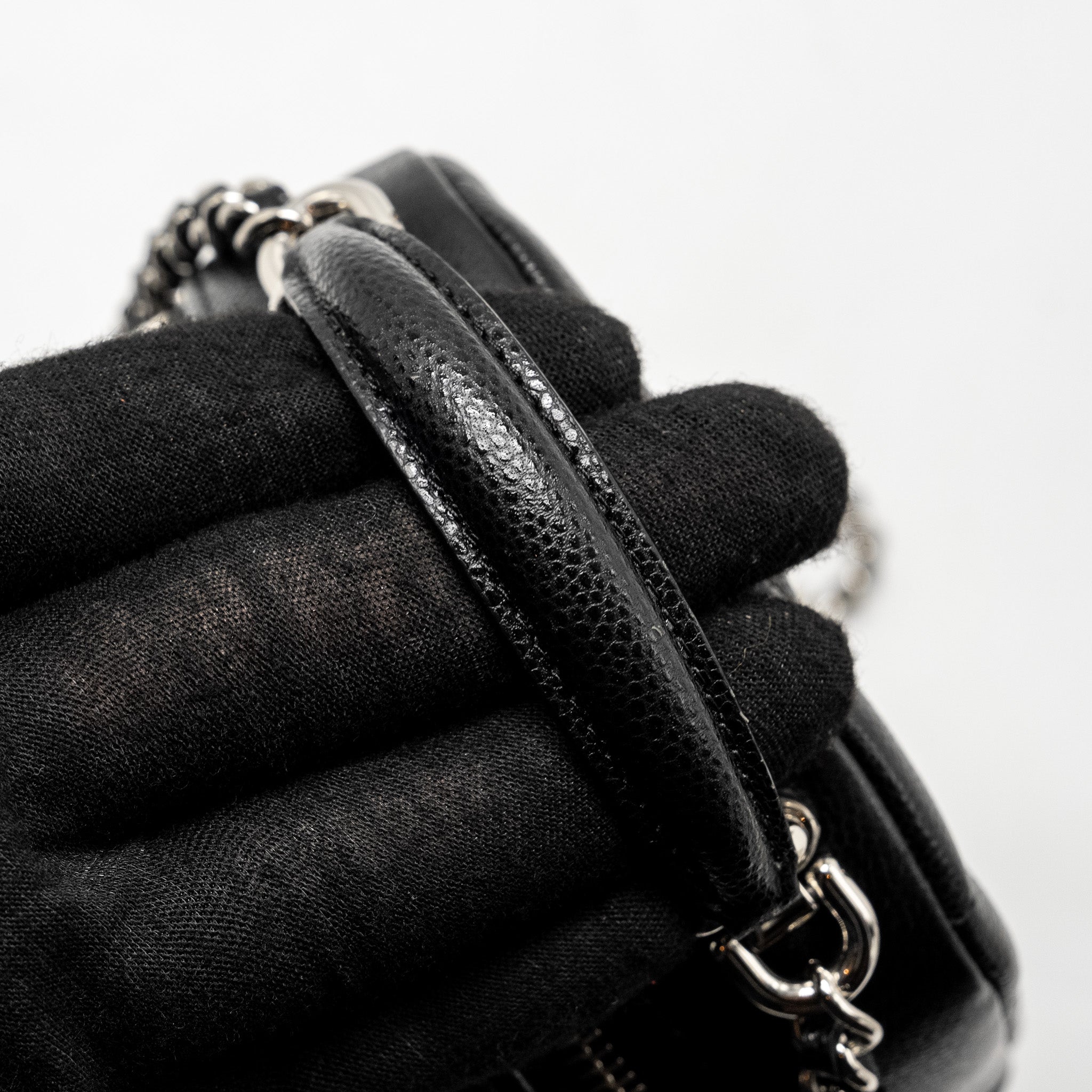 Chanel 24P Mini Backpack/Crossbody Bag Caviar Black  (Microchip)