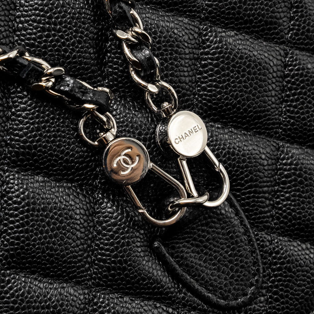 Chanel 24P Mini Backpack/Crossbody Bag Caviar Black  (Microchip)
