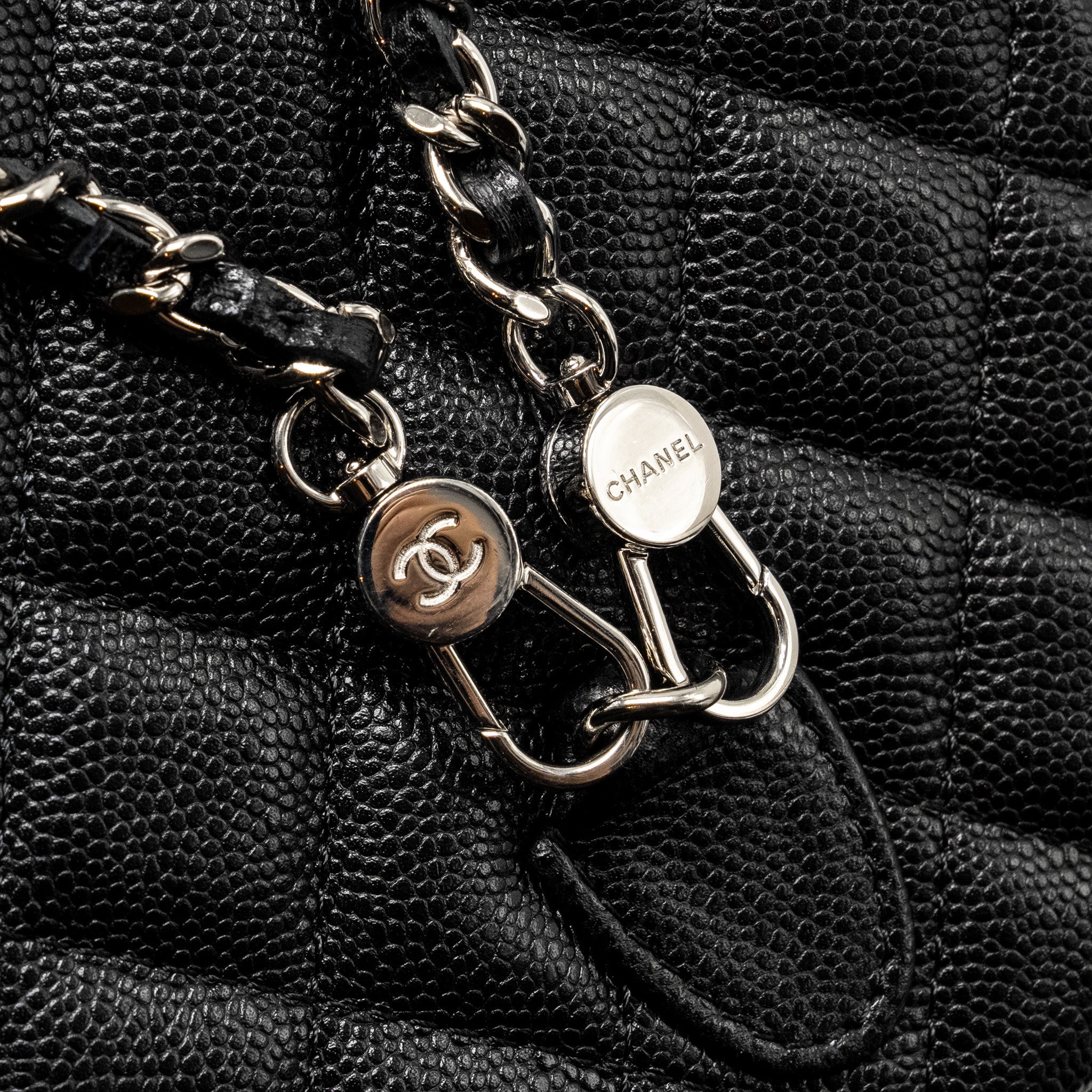 Chanel 24P Mini Backpack/Crossbody Bag Caviar Black  (Microchip)