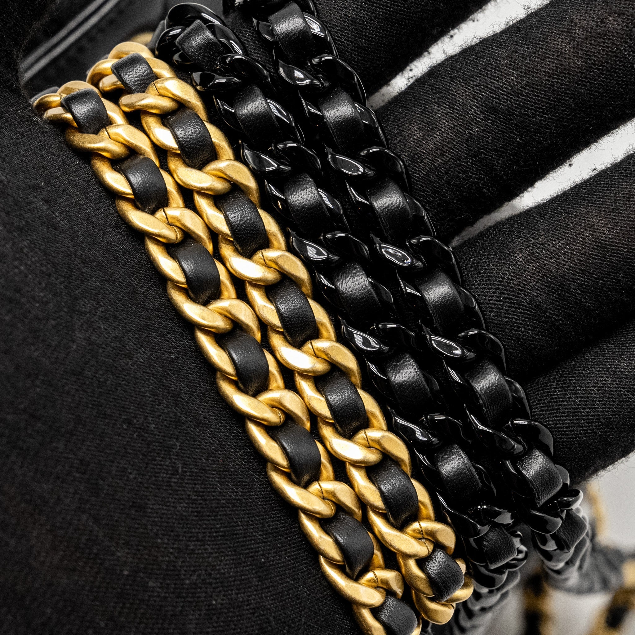 Chanel 22S Candy Chains Mini Bucket Backpack Lambskin Black  (Microchip)