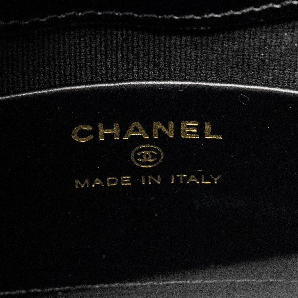 Chanel Mini 31 Clutch with Chain Shiny Lambskin Black L (Microchip)