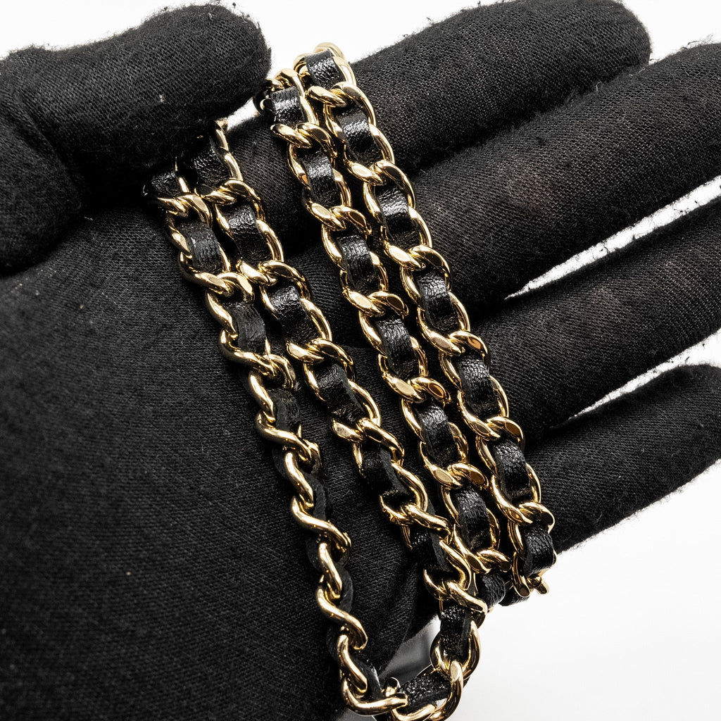 Chanel Mini 31 Clutch with Chain Shiny Calfskin Black L (microchip)