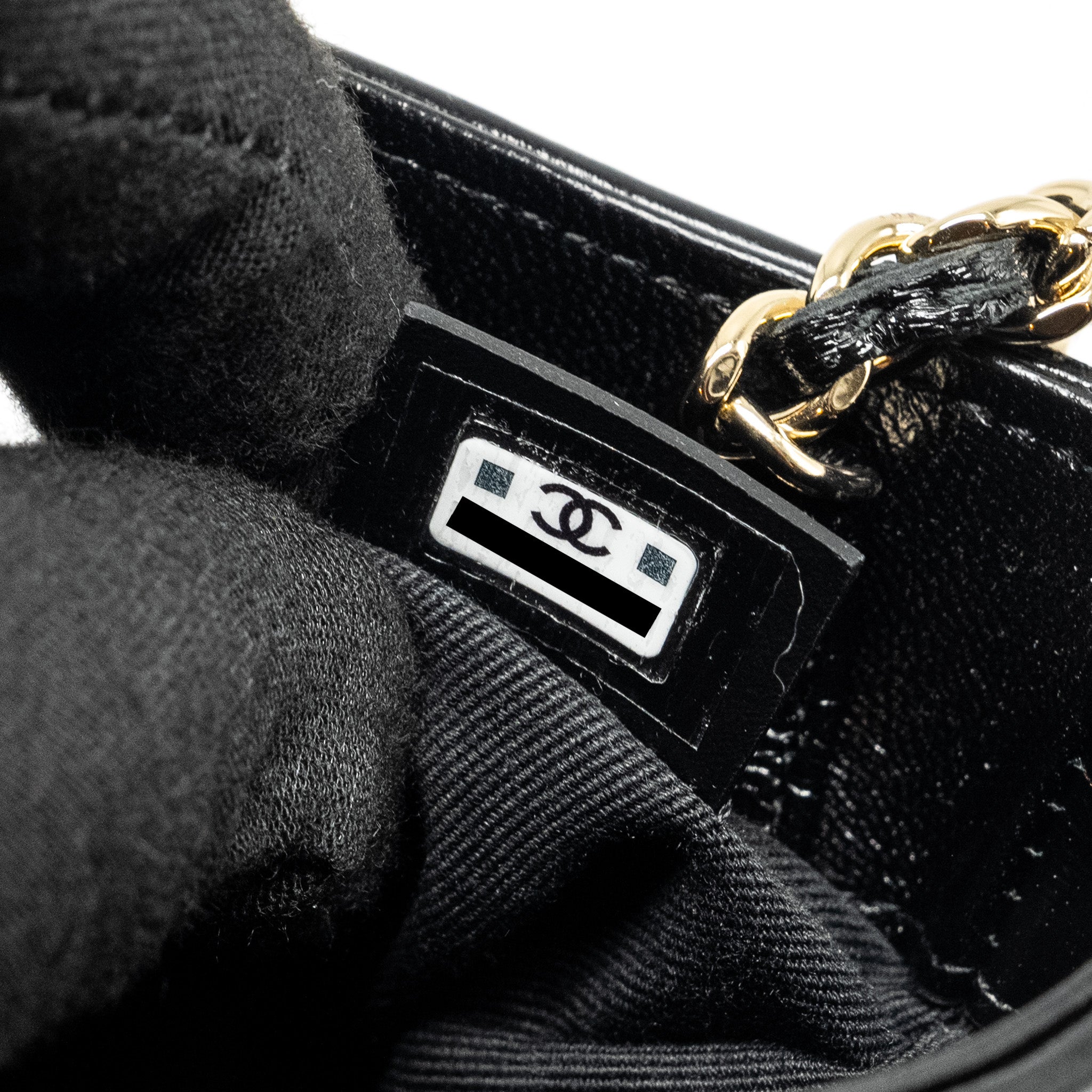 Chanel Mini 31 Clutch with Chain Shiny Lambskin Black L (Microchip)
