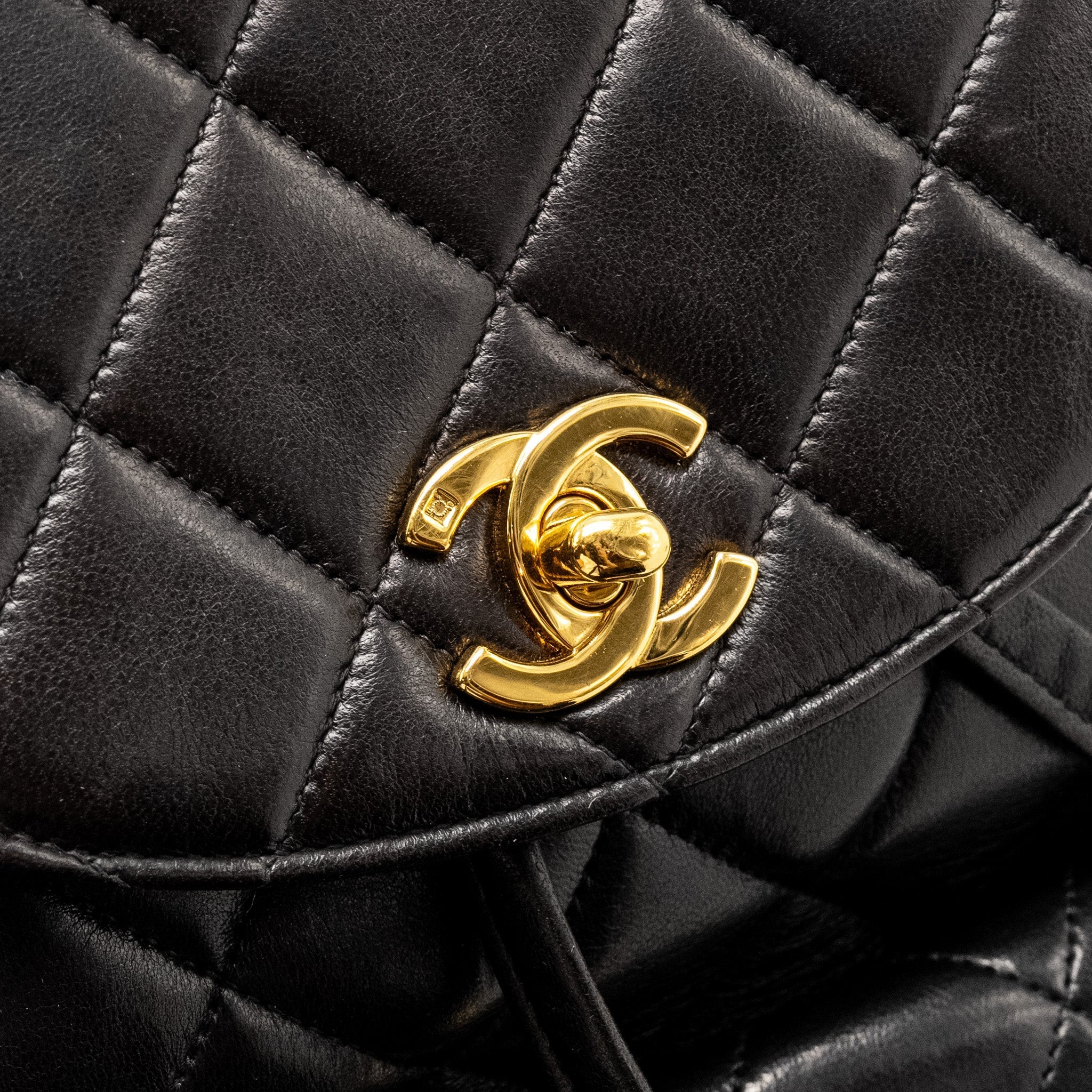 Chanel Vintage Duma Backpack Lambskin Black