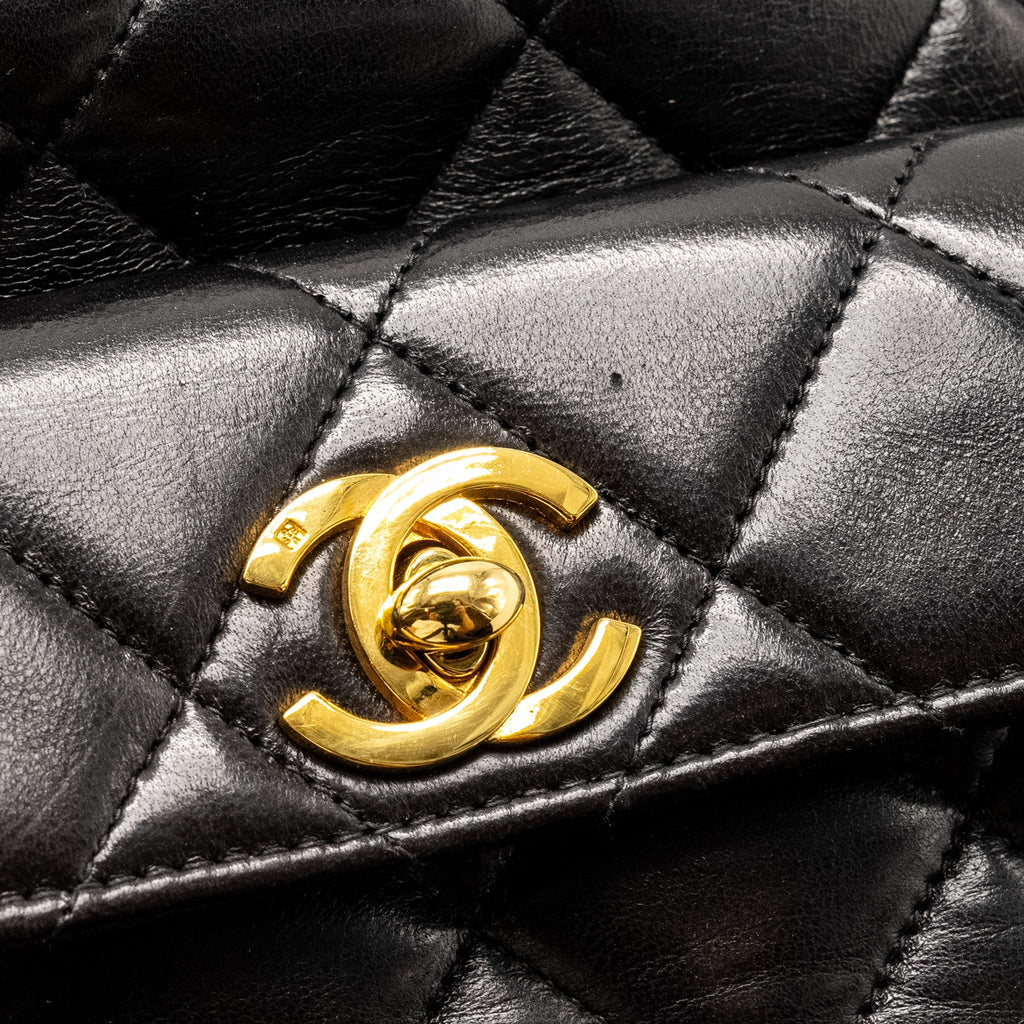 Chanel Vintage Duma Backpack Lambskin Black