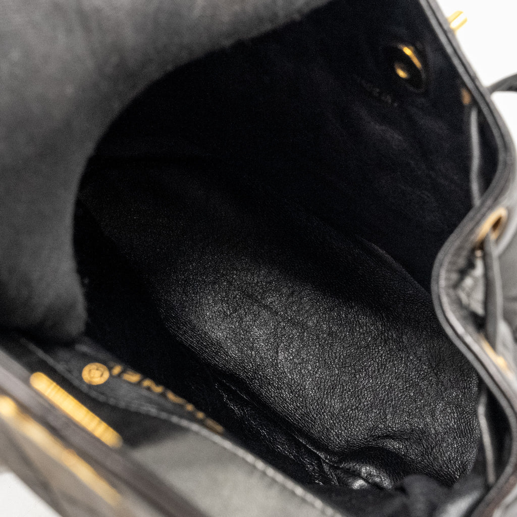 Chanel Vintage Duma Backpack Lambskin Black