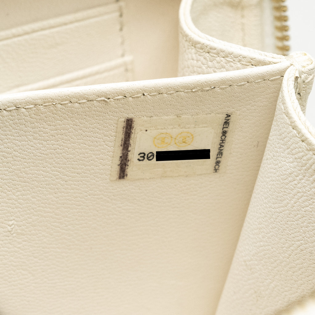 Chanel Mini Vanity Clutch with Chain Lambskin White