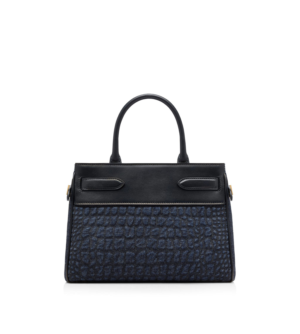 TOM FORD CROC EMBOSSED LEATHER WHITNEY SMALL BAG