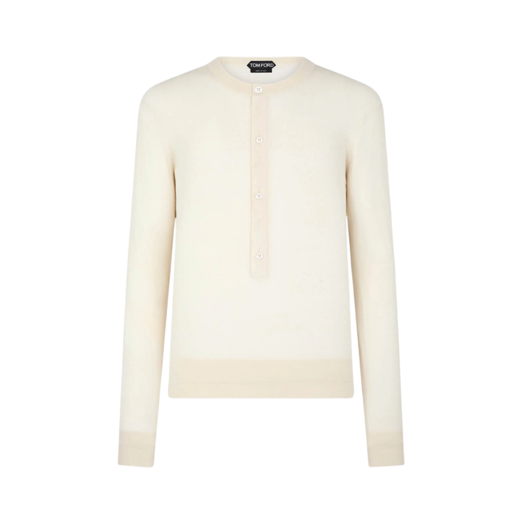 Tom Ford Silk Knit Henley - Men's 54