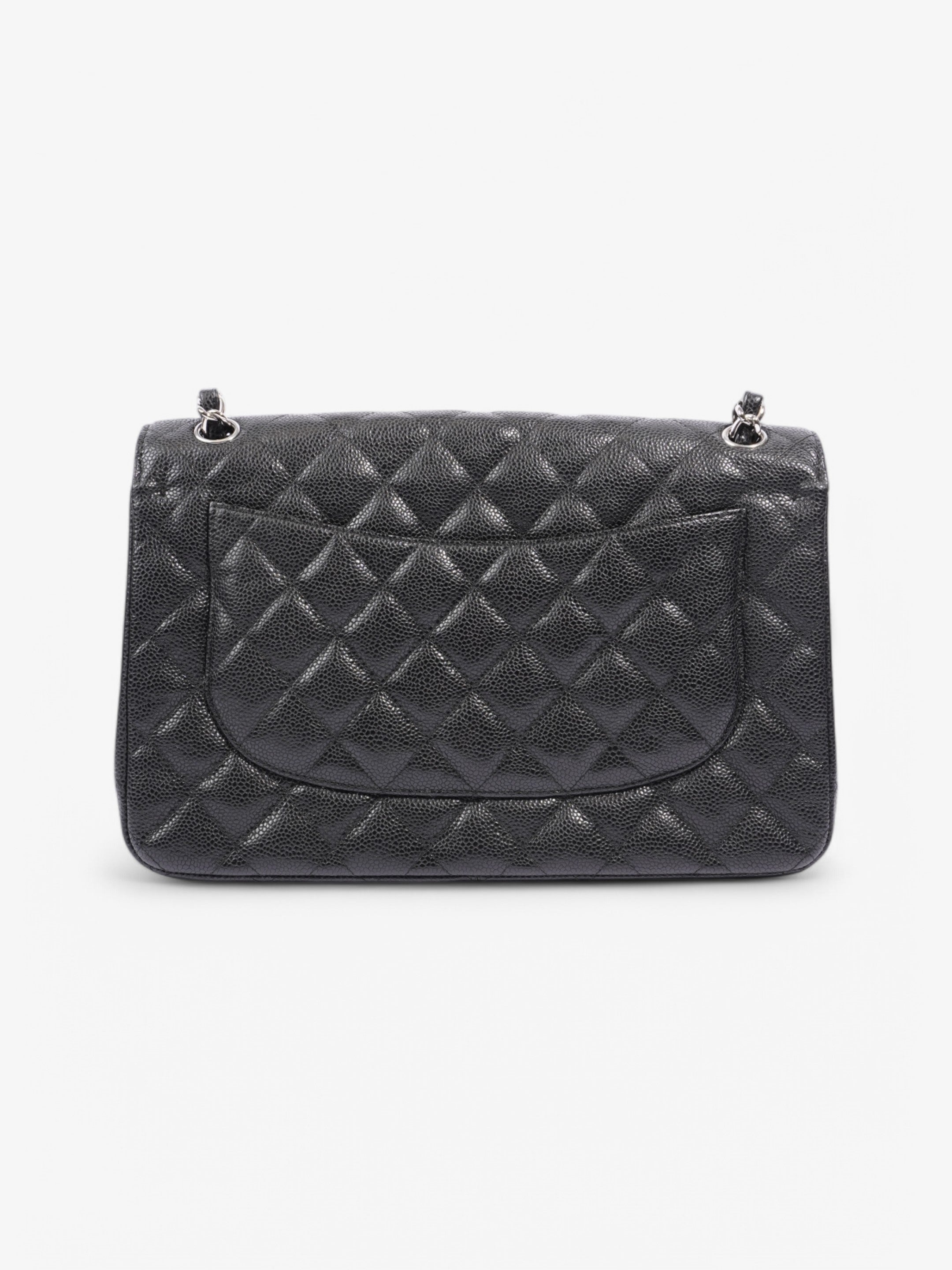 Chanel Classic Double Flap Black Caviar Leather Jumbo