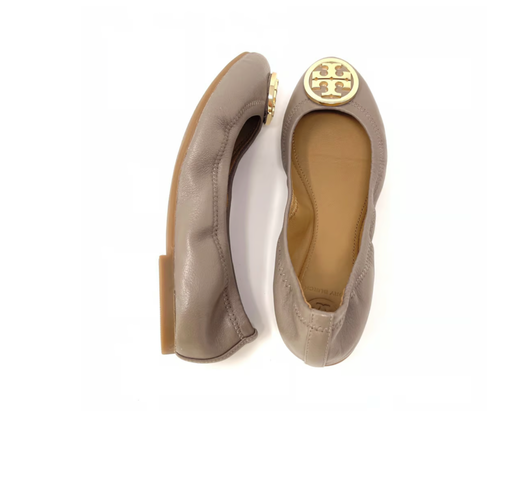 TORY BURCH BENTON NAPPA LEATHER BALLET FLATS