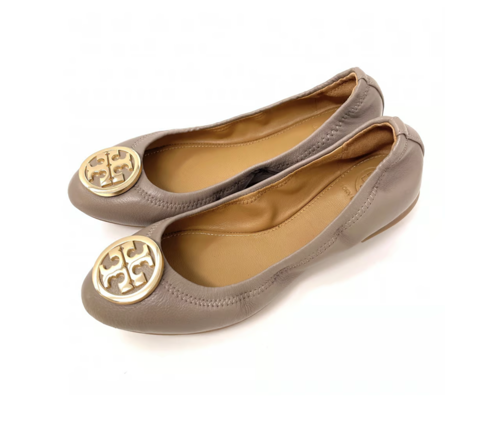 TORY BURCH BENTON NAPPA LEATHER BALLET FLATS