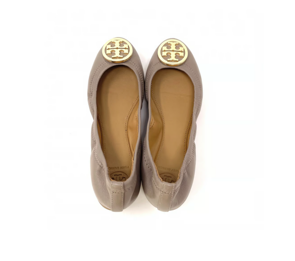 TORY BURCH BENTON NAPPA LEATHER BALLET FLATS