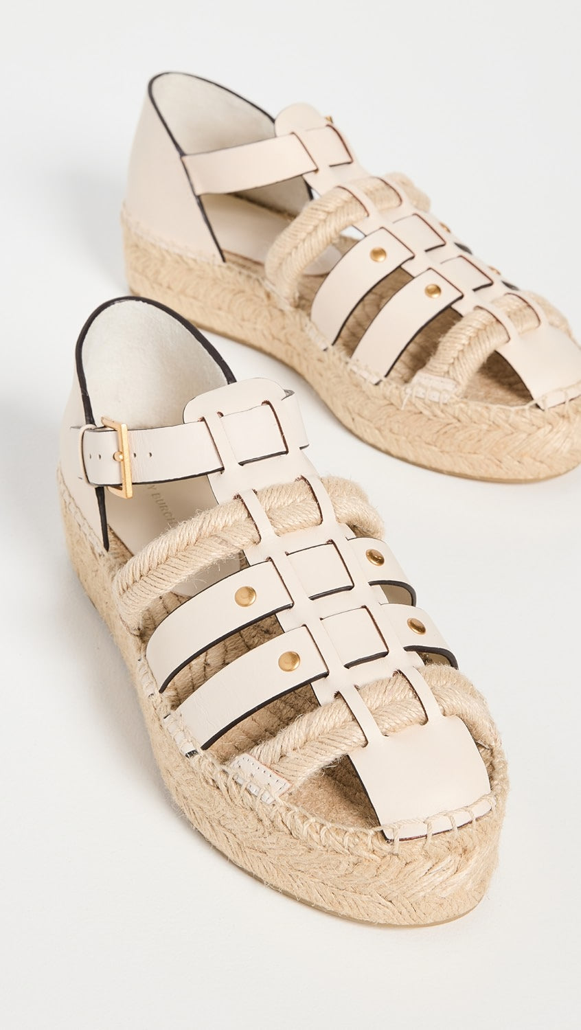 TORY BURCH FISHERMAN PLATFORM ESPADRILLES
