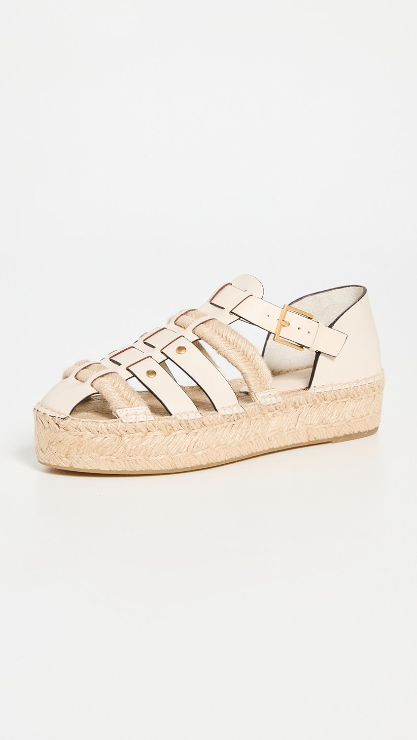 TORY BURCH FISHERMAN PLATFORM ESPADRILLES