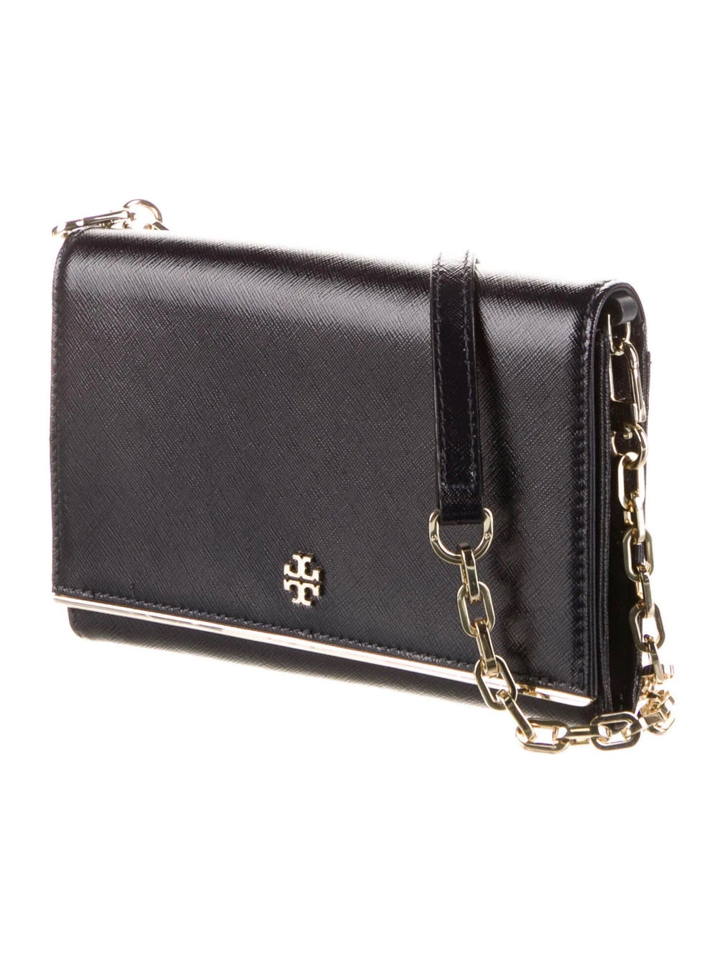 TORY BURCH ROBINSON SAFFIANO LEATHER WALLET ON A CHAIN