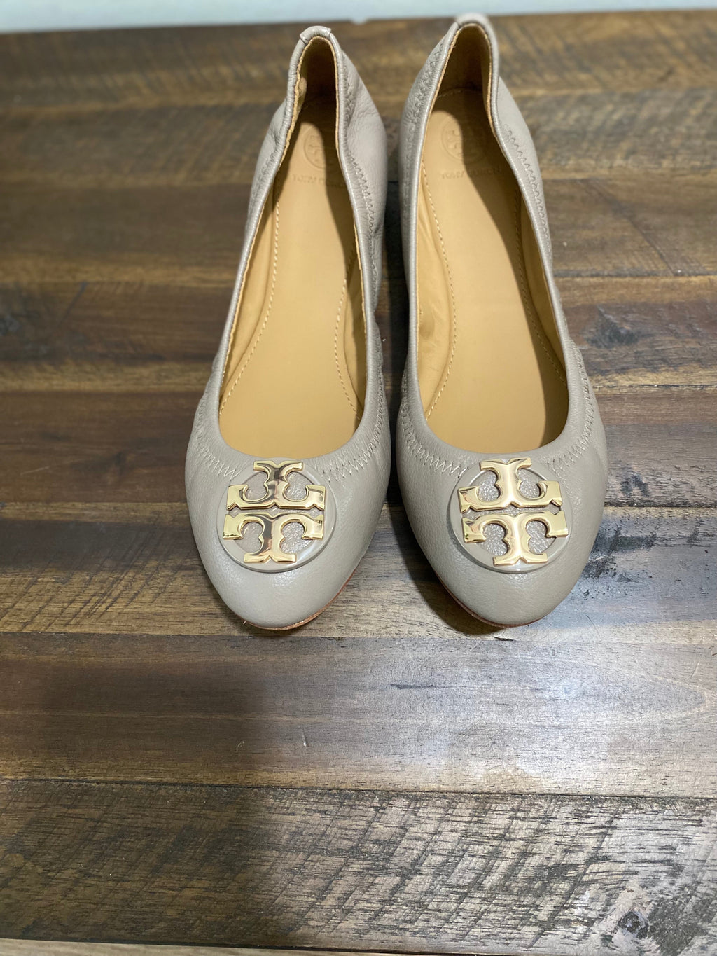 TORY BURCH BENTON NAPPA LEATHER BALLET FLATS