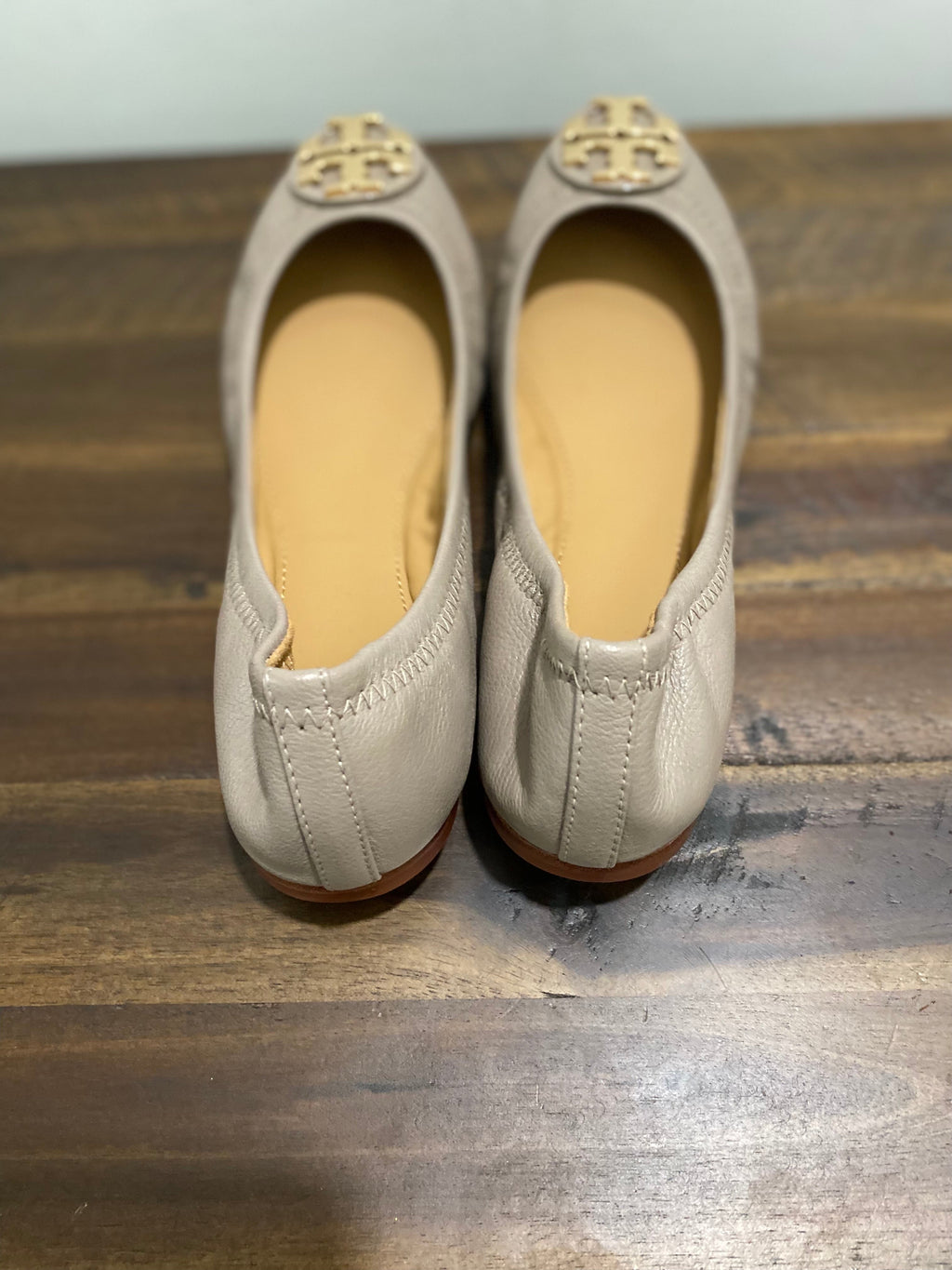 TORY BURCH BENTON NAPPA LEATHER BALLET FLATS