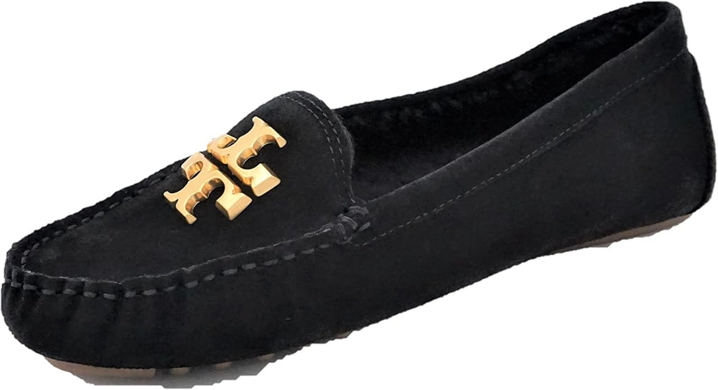 TORY BURCH EVERLY SUEDE SHEARLING LOAFERS
