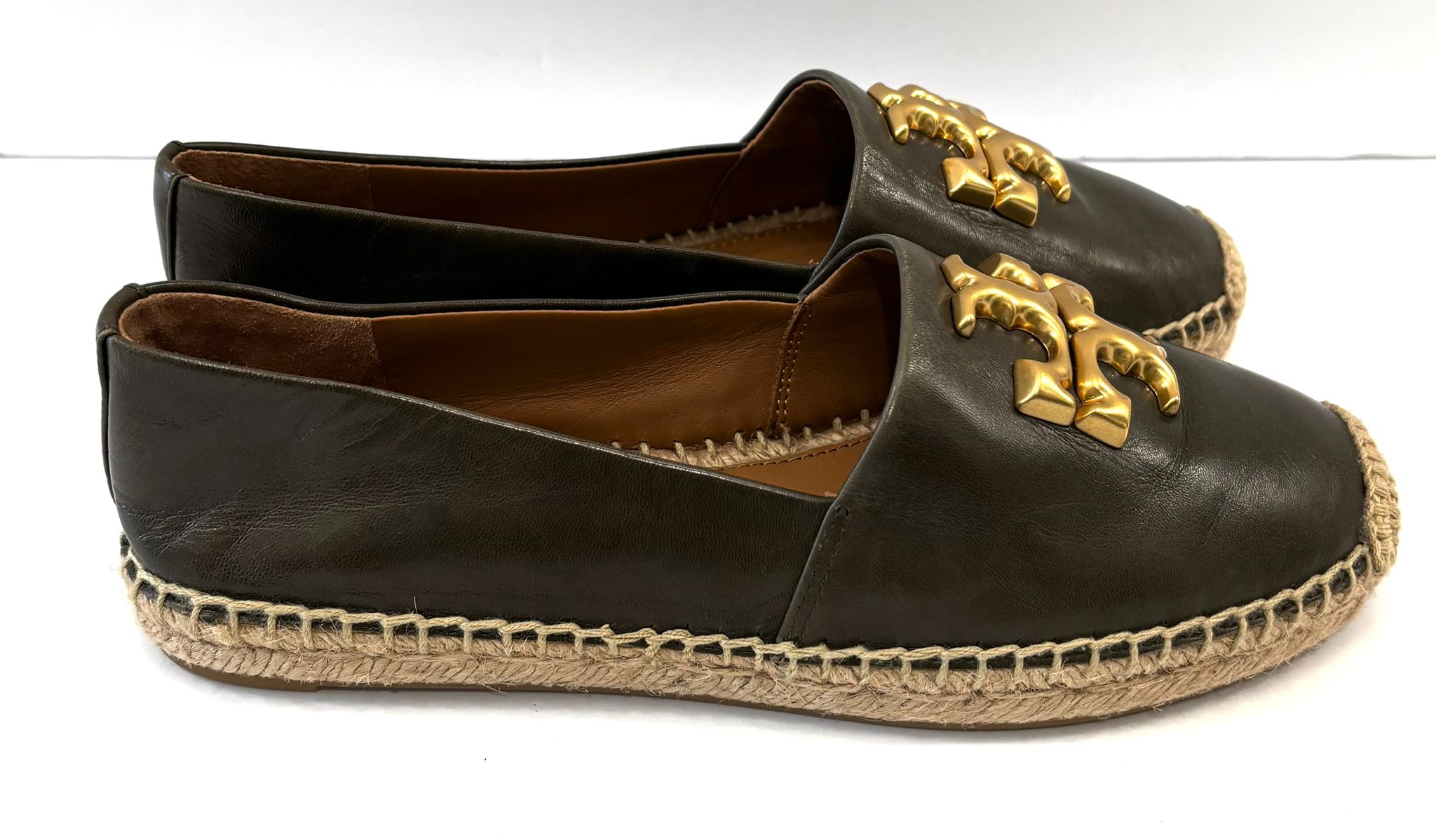 TORY BURCH ELEANOR LEATHER ESPADRILLES