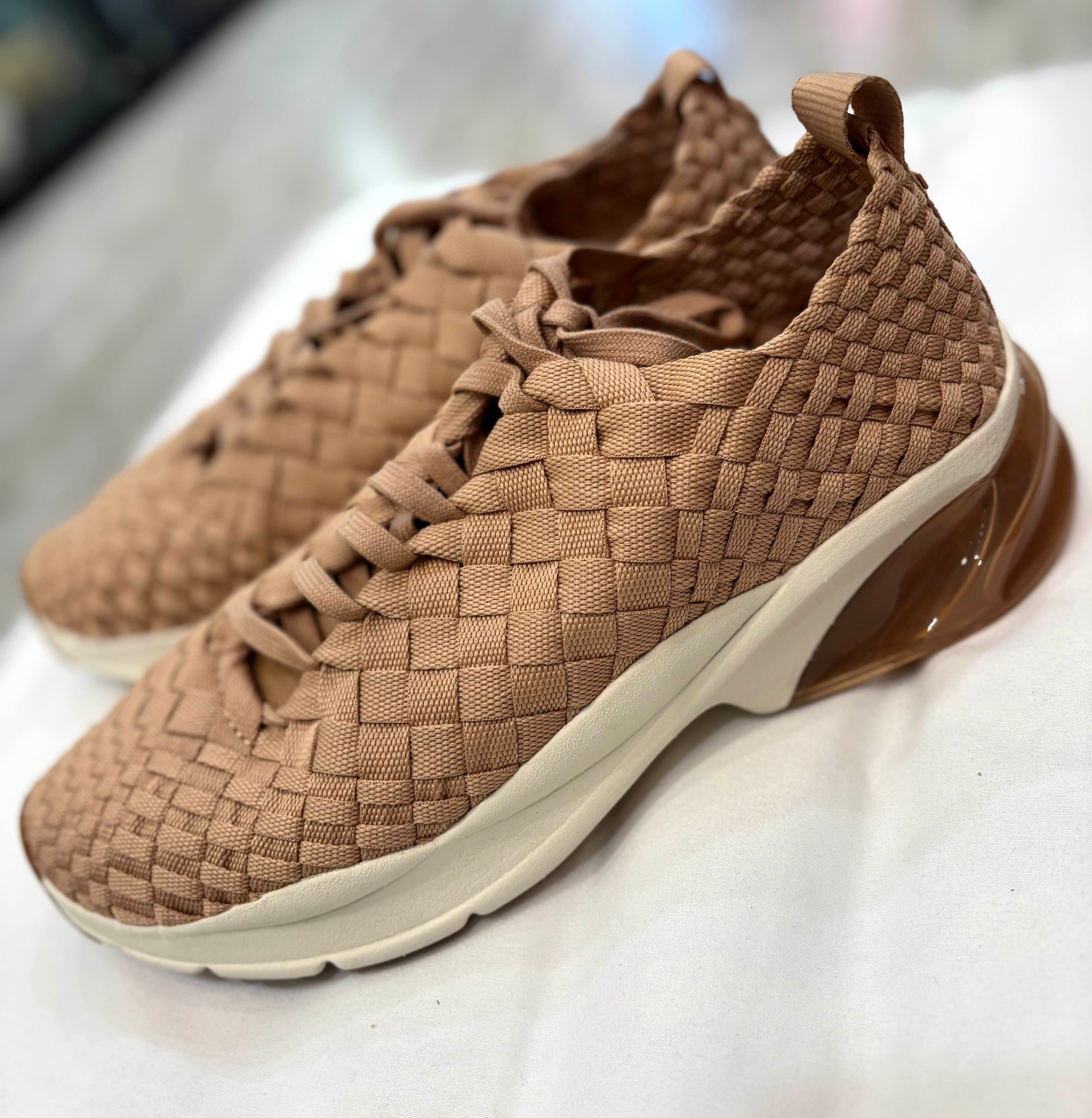 TORY BURCH GOOD LUCK WOVEN TRAINER SNEAKER
