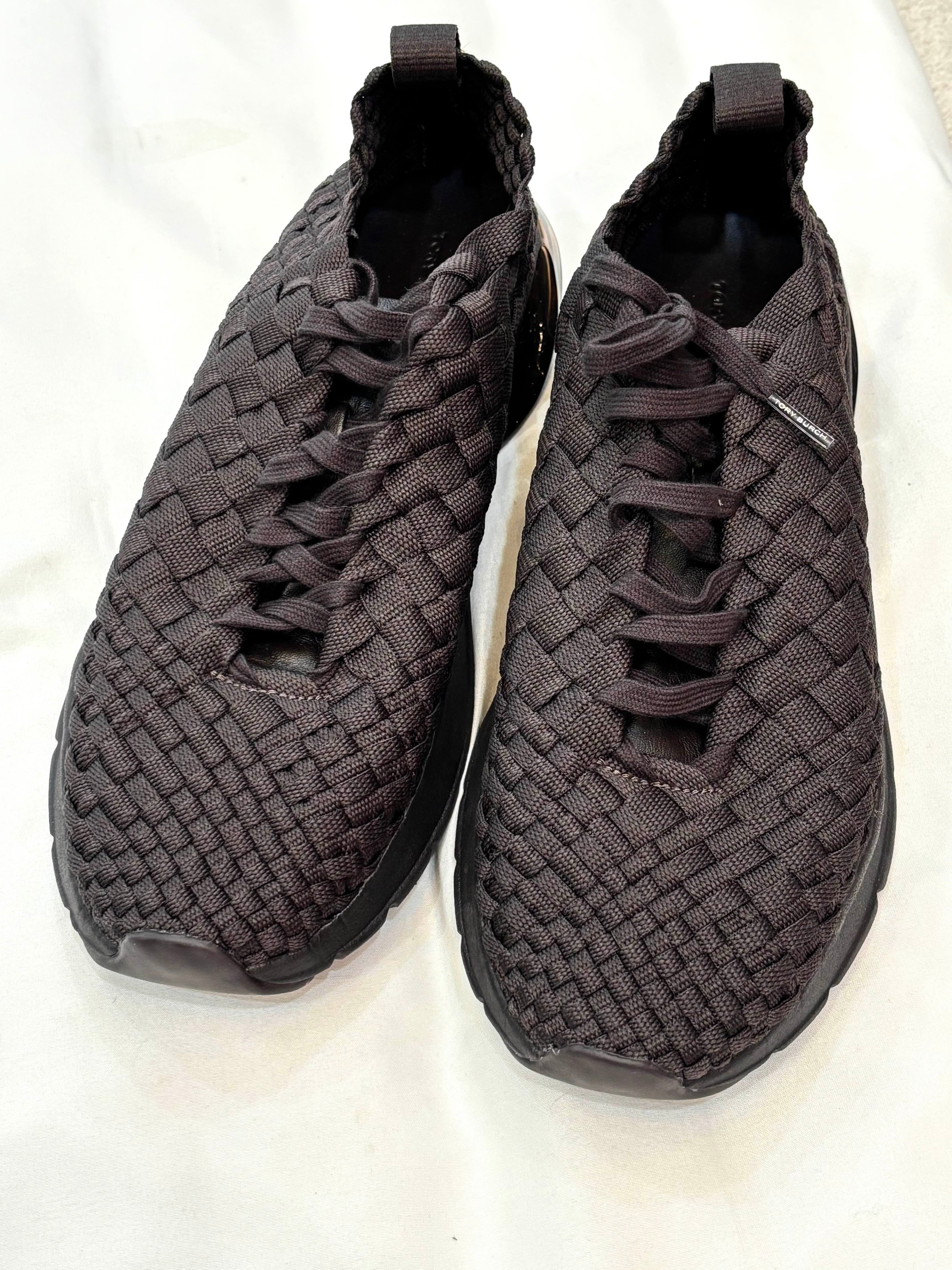 TORY BURCH GOOD LUCK WOVEN TRAINER SNEAKER