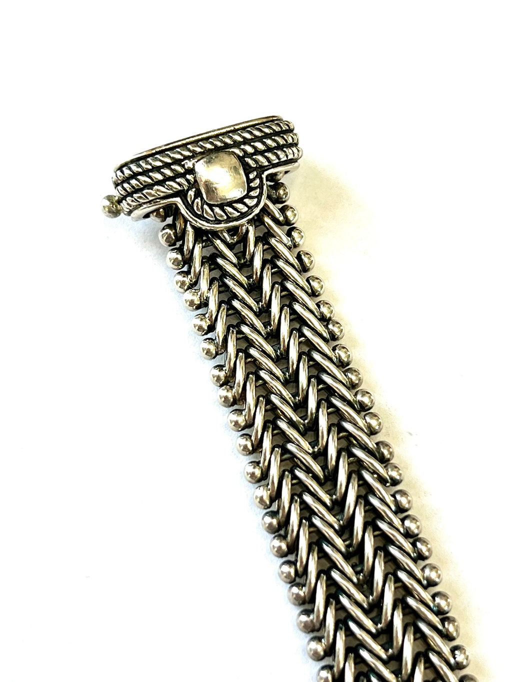 TOWN & COUNTRY 14K GOLD STERLING SILVER DIAMOND BRACELET