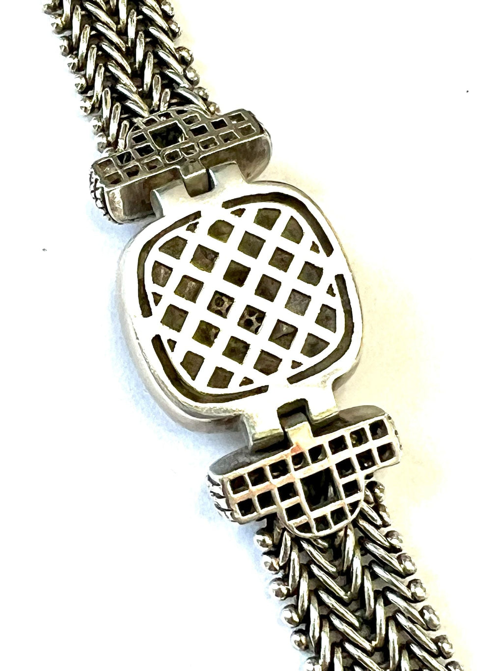TOWN & COUNTRY 14K GOLD STERLING SILVER DIAMOND BRACELET
