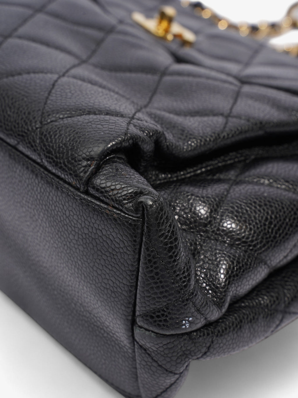 Chanel Cocomark Shoulder Bag Black Caviar Leather