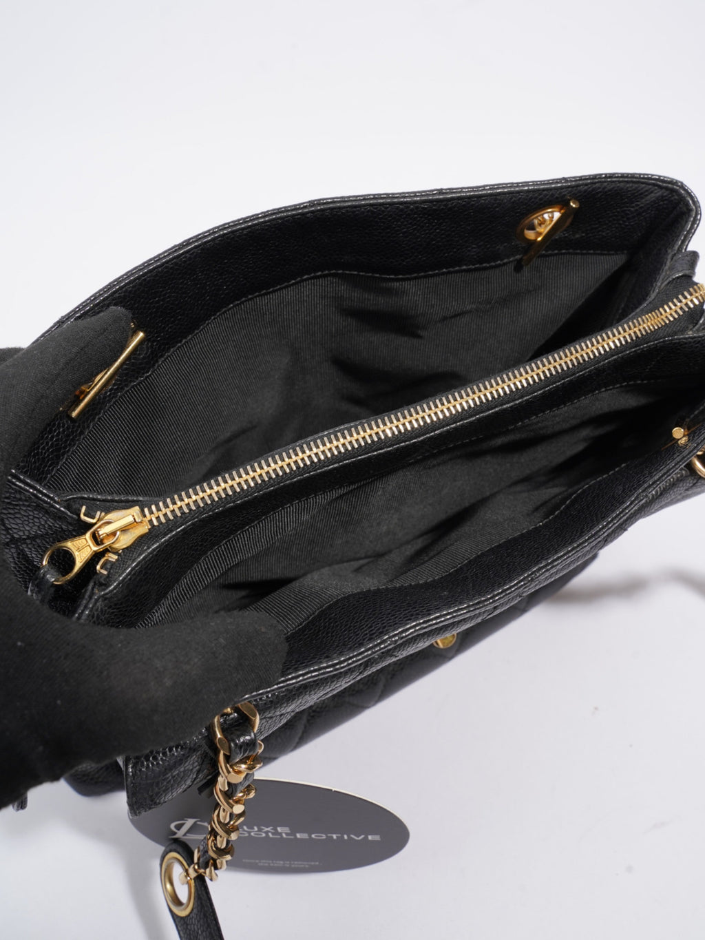 Chanel Cocomark Shoulder Bag Black Caviar Leather