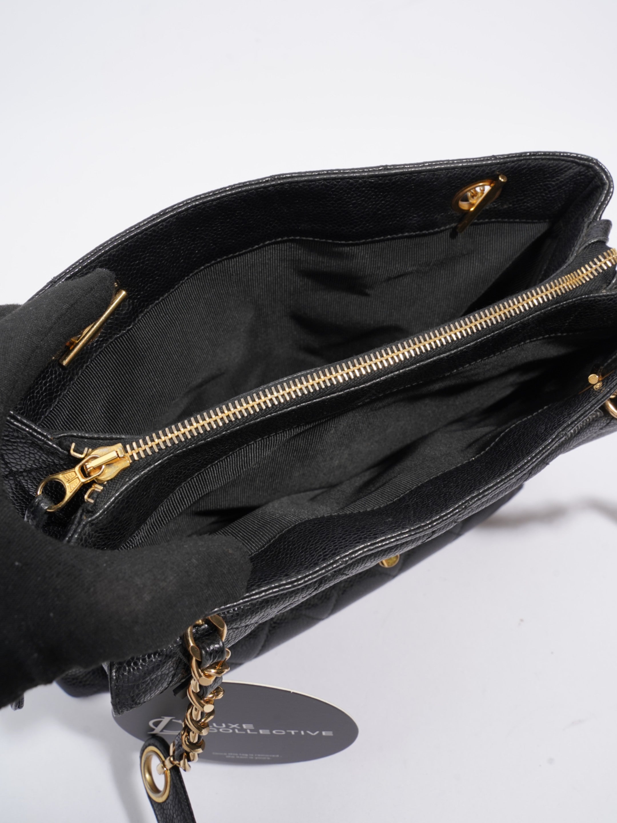 Chanel Cocomark Shoulder Bag Black Caviar Leather