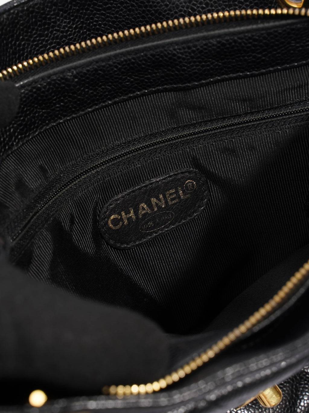 Chanel Cocomark Shoulder Bag Black Caviar Leather