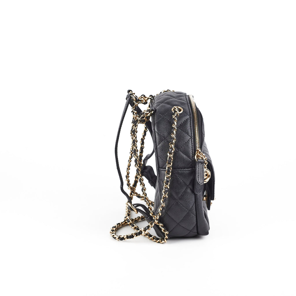 Chanel Mini Caviar Black Backpack - Series 26