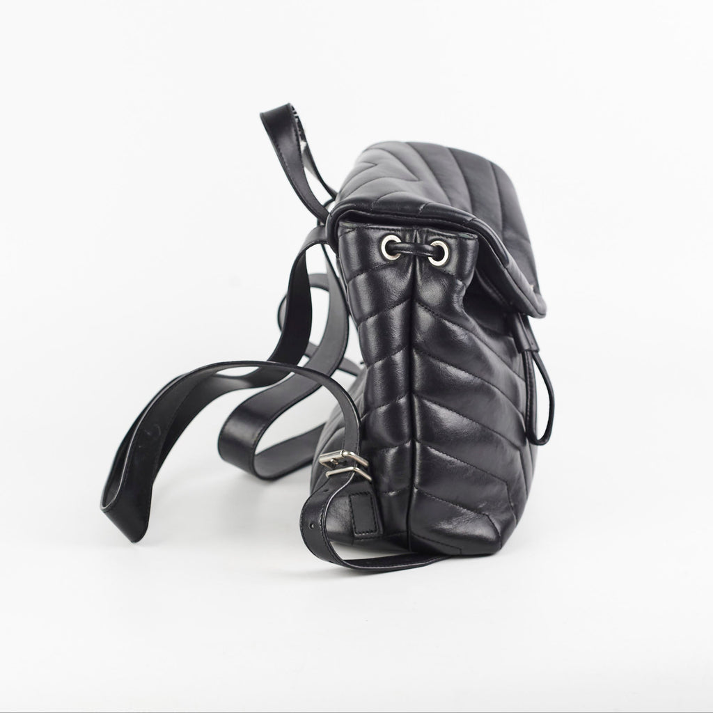 Saint Laurent Lou Small Black Backpack