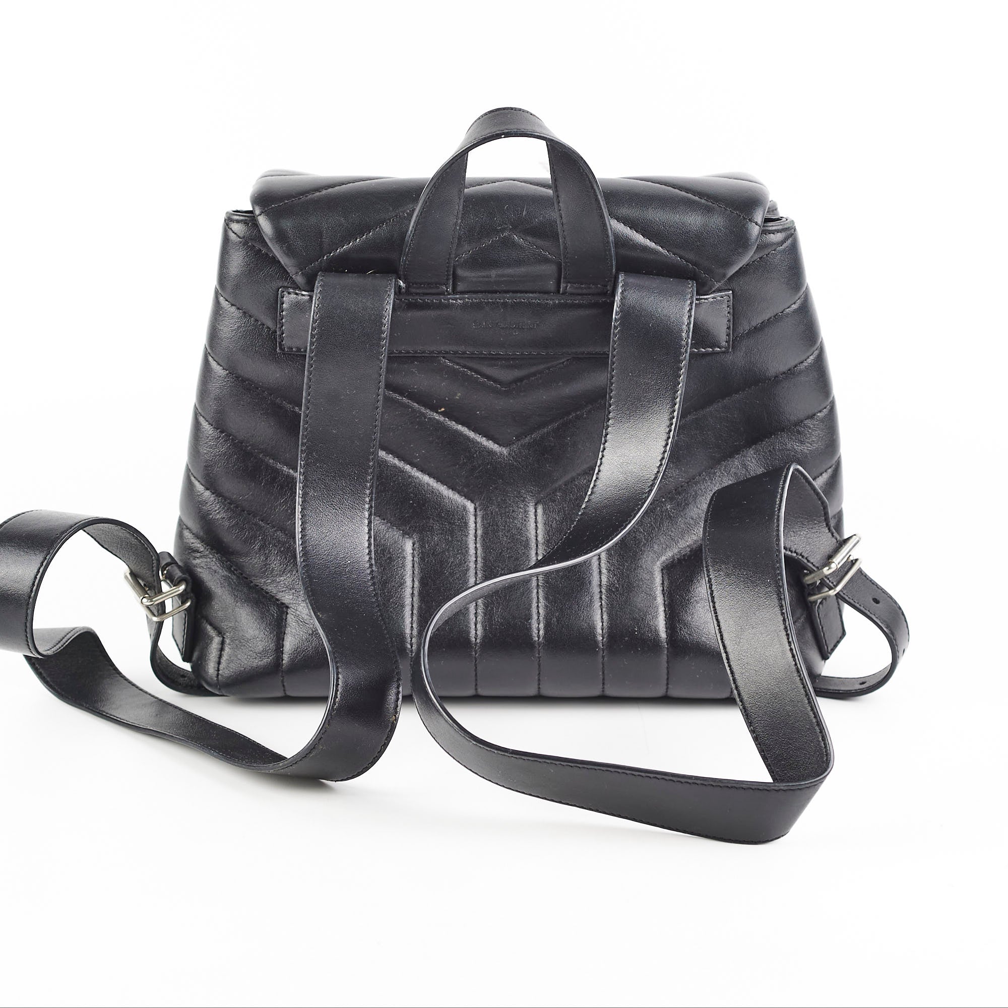 Saint Laurent Lou Small Black Backpack