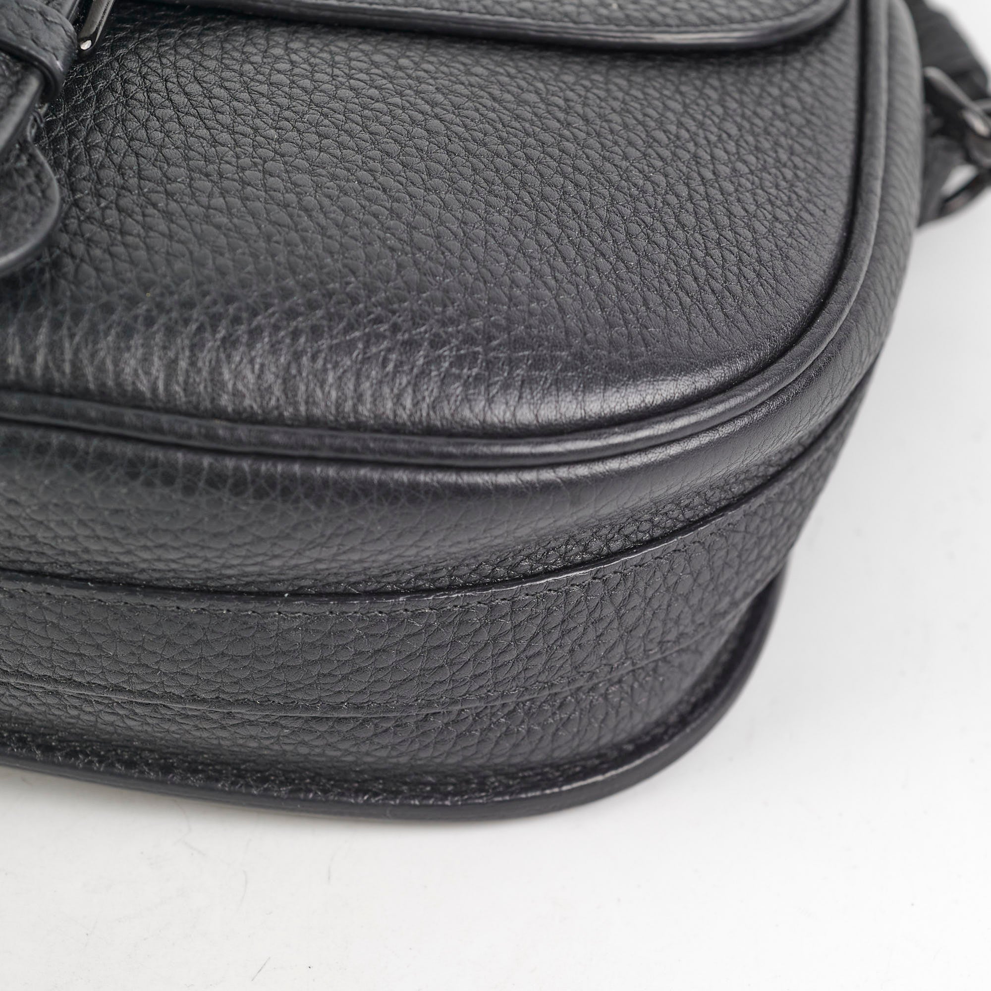 Christian Dior Grained Calfskin Medium Bobby Flap Black