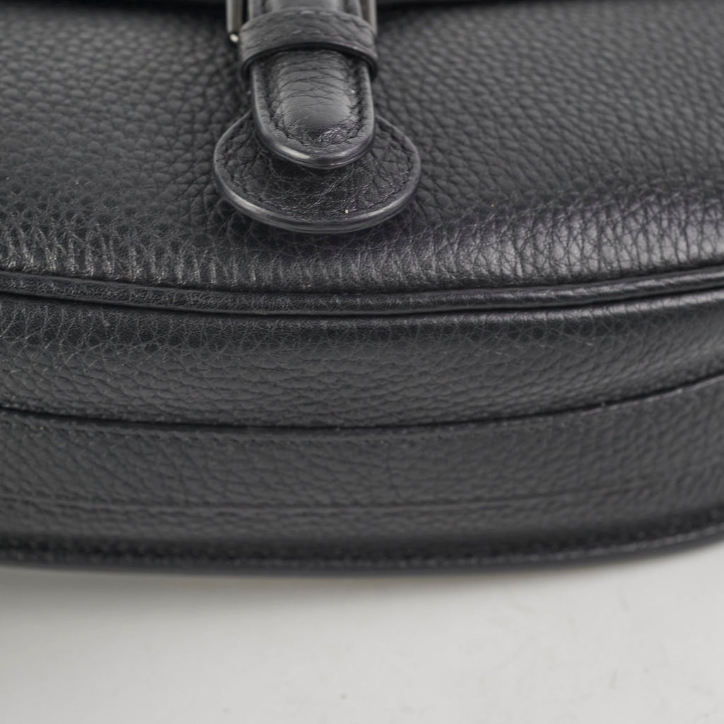 Christian Dior Grained Calfskin Medium Bobby Flap Black