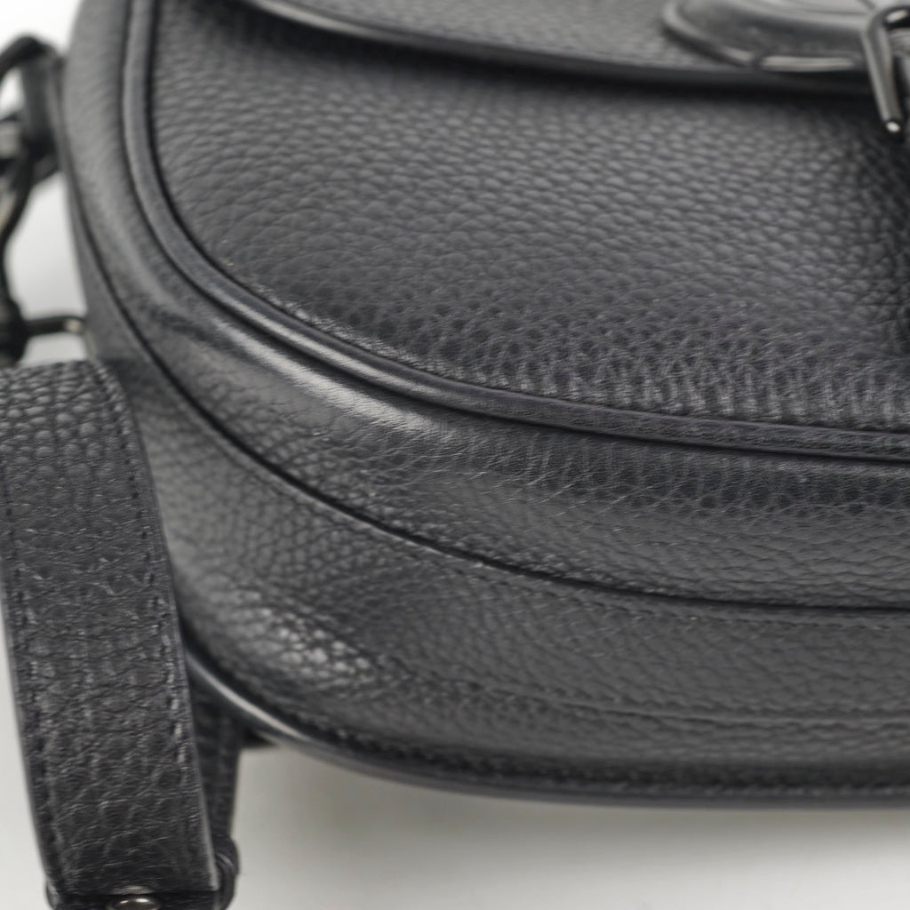 Christian Dior Grained Calfskin Medium Bobby Flap Black