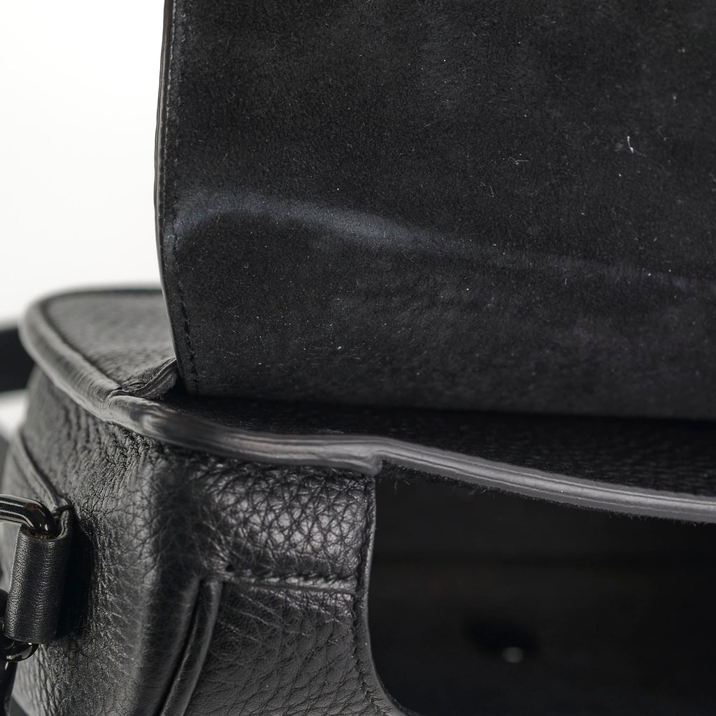 Christian Dior Grained Calfskin Medium Bobby Flap Black