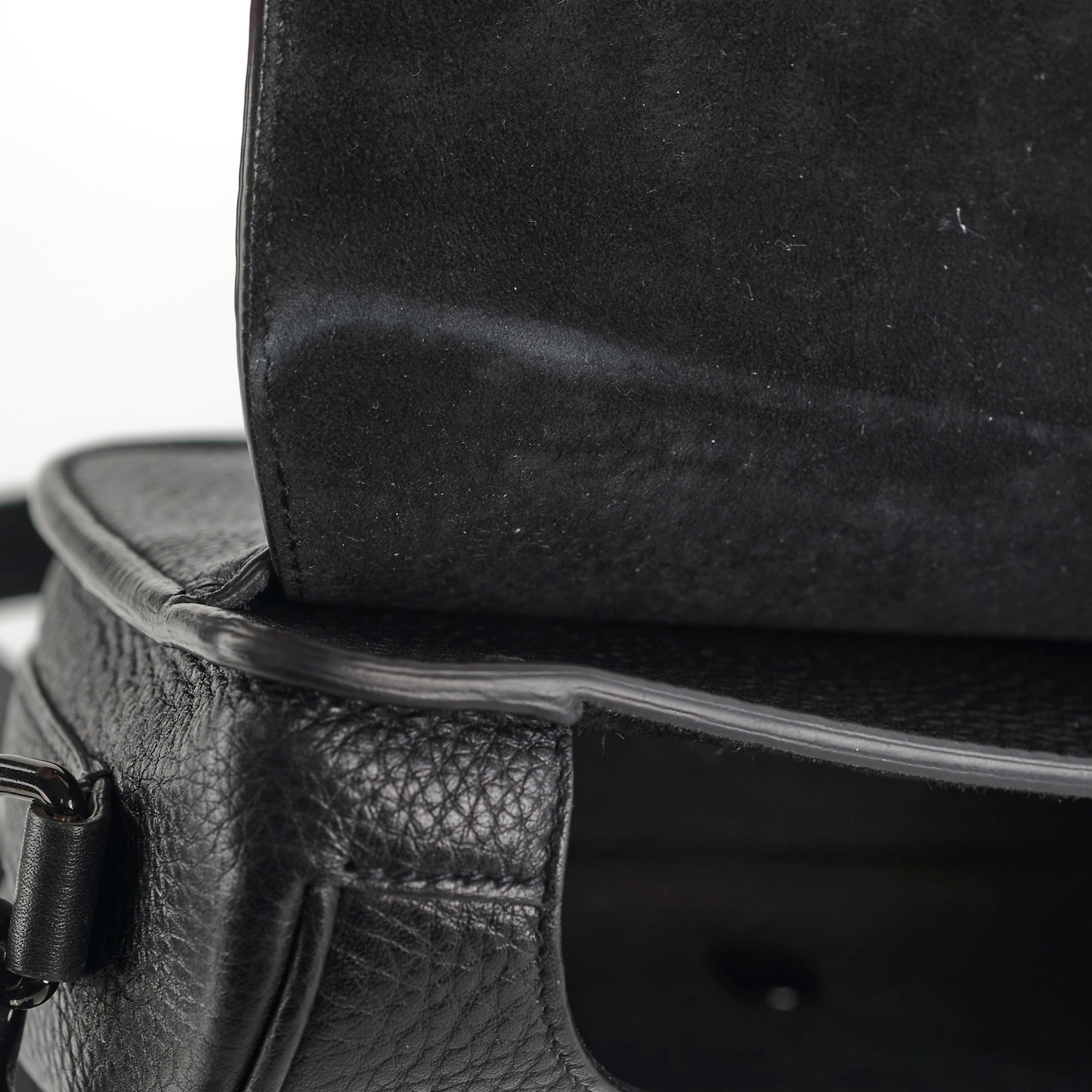 Christian Dior Grained Calfskin Medium Bobby Flap Black