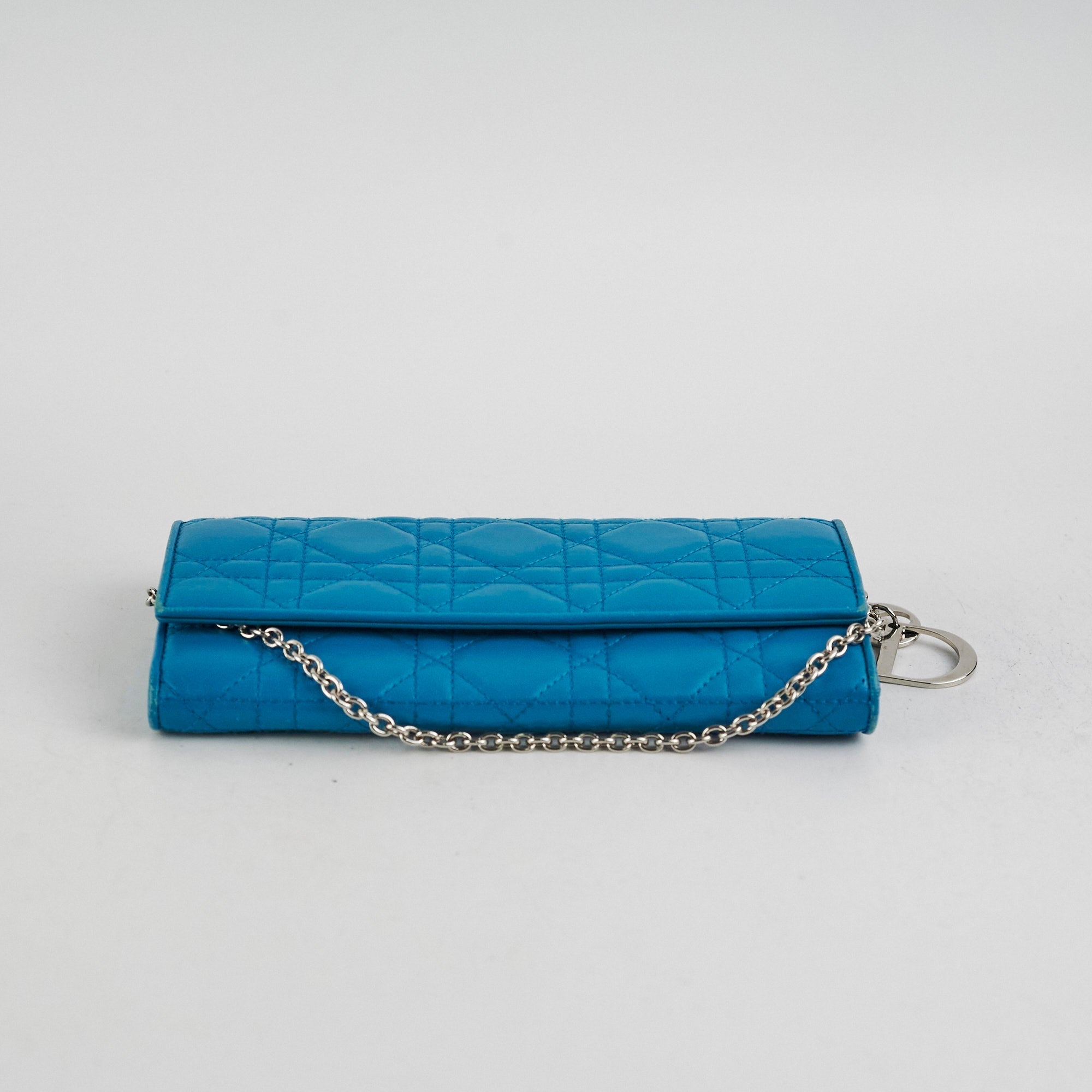 Christian Dior Blue Lambskin Wallet
