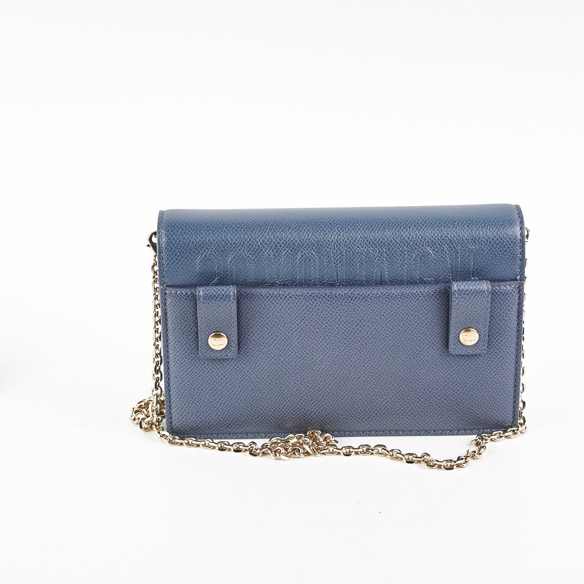 Christian Dior 2 in 1 Pouch Montaigne Pouch Blue