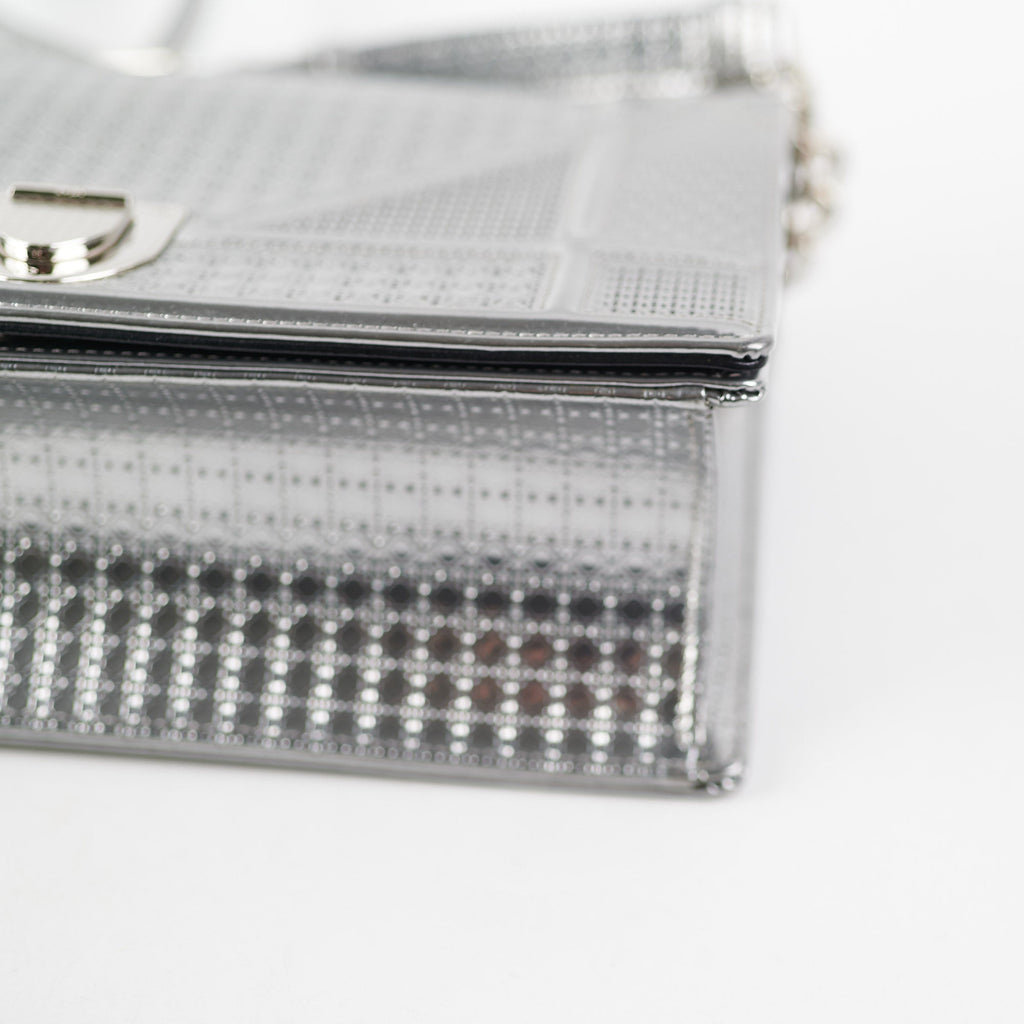Dior Medium Diorama Metallic Silver