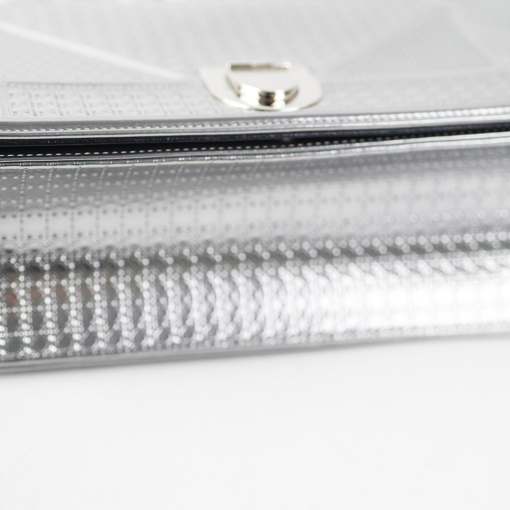 Dior Medium Diorama Metallic Silver