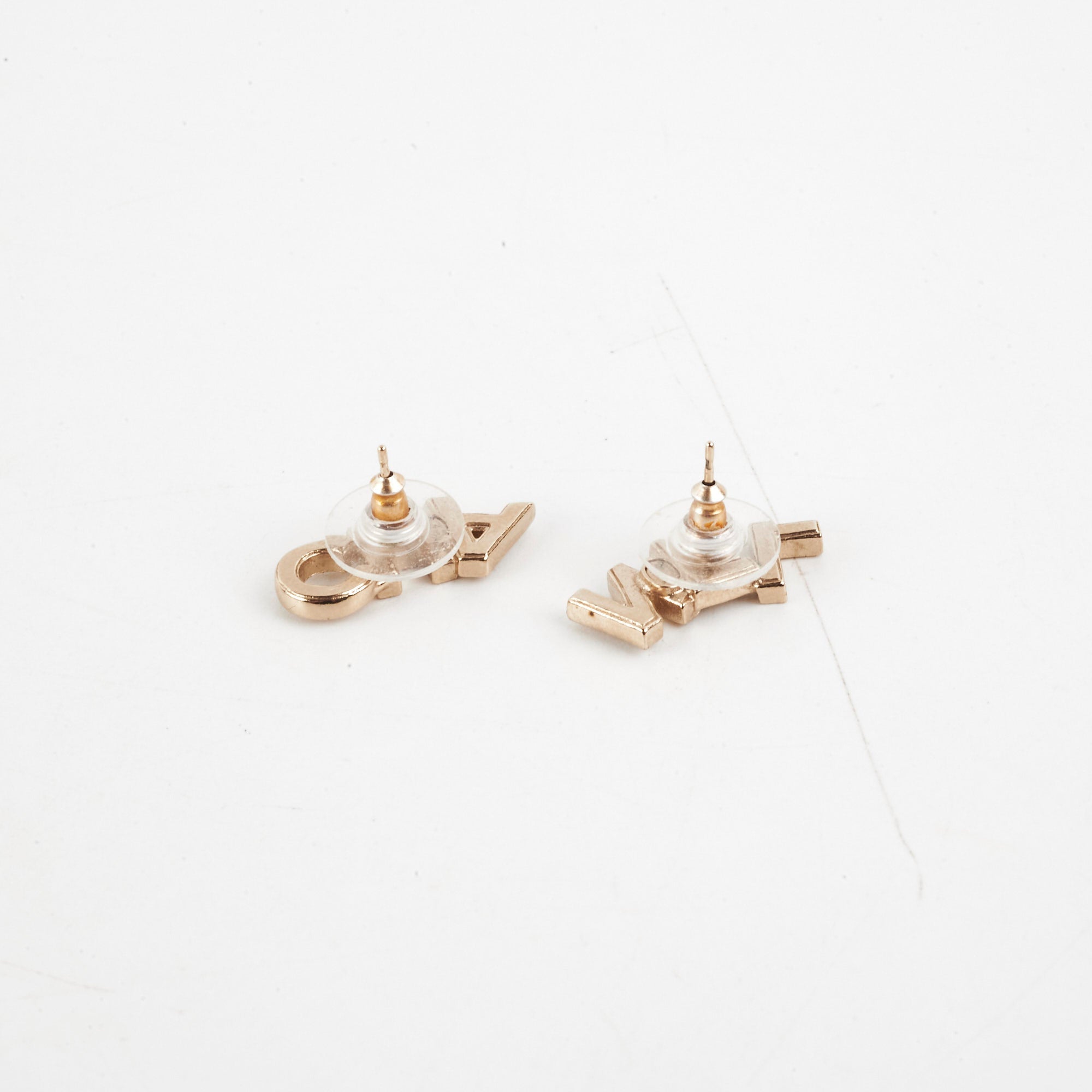 Chanel Logo Cha-Nel Crsytal Earrings Costume Jewellery