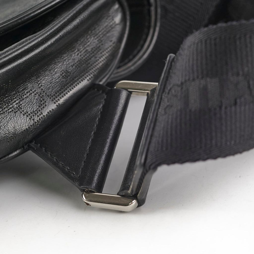 Christian Dior Mens Oblique Leather Saddle Bag