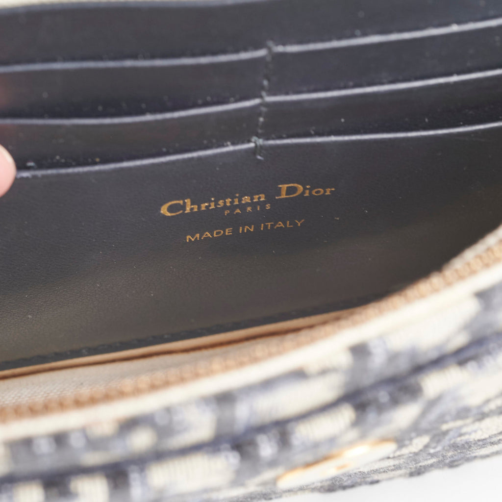 Christian Dior Saddle Oblique Wallet On Chain