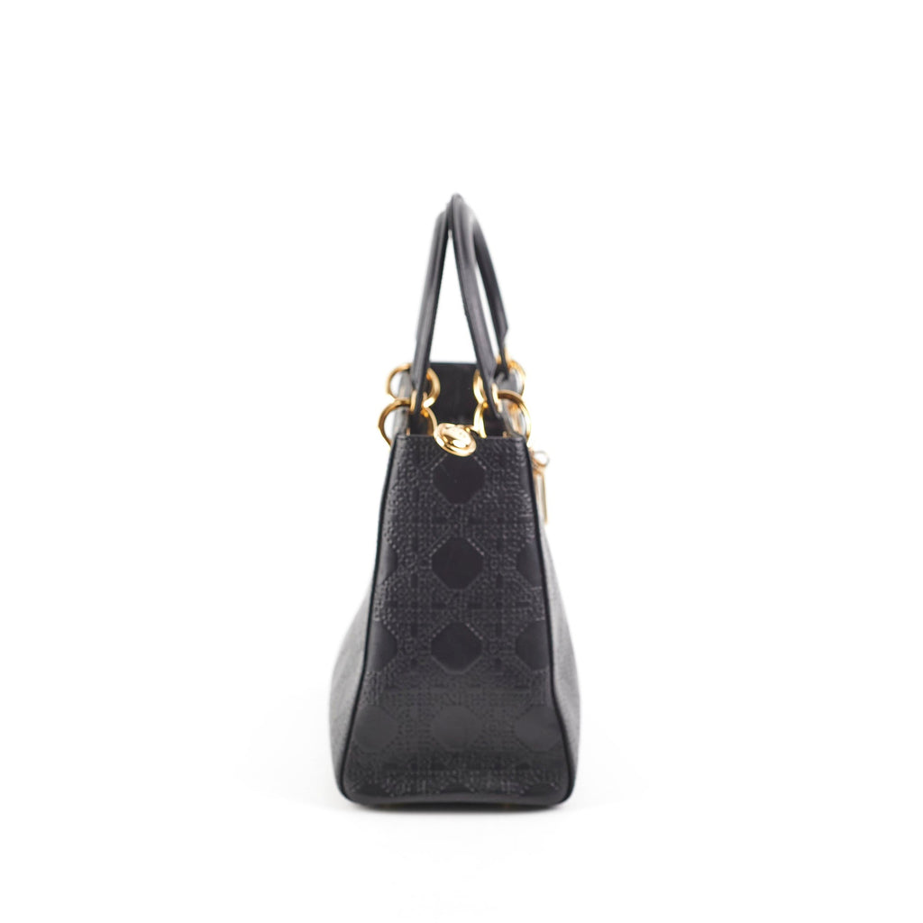 Dior Medium Lady Dior Cannage Bag Black